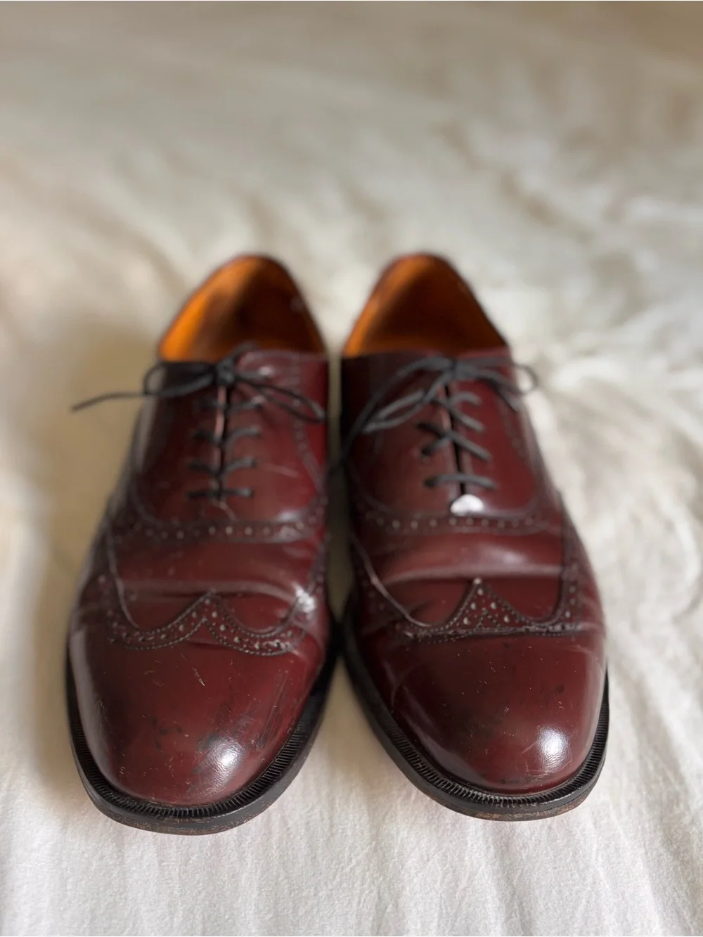 Vintage Cole Haan Burgundy Wingtip Oxford Dress Shoes • Size 11.5